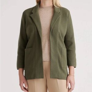 Quince Organic Cotton Knit Blazer, Medium